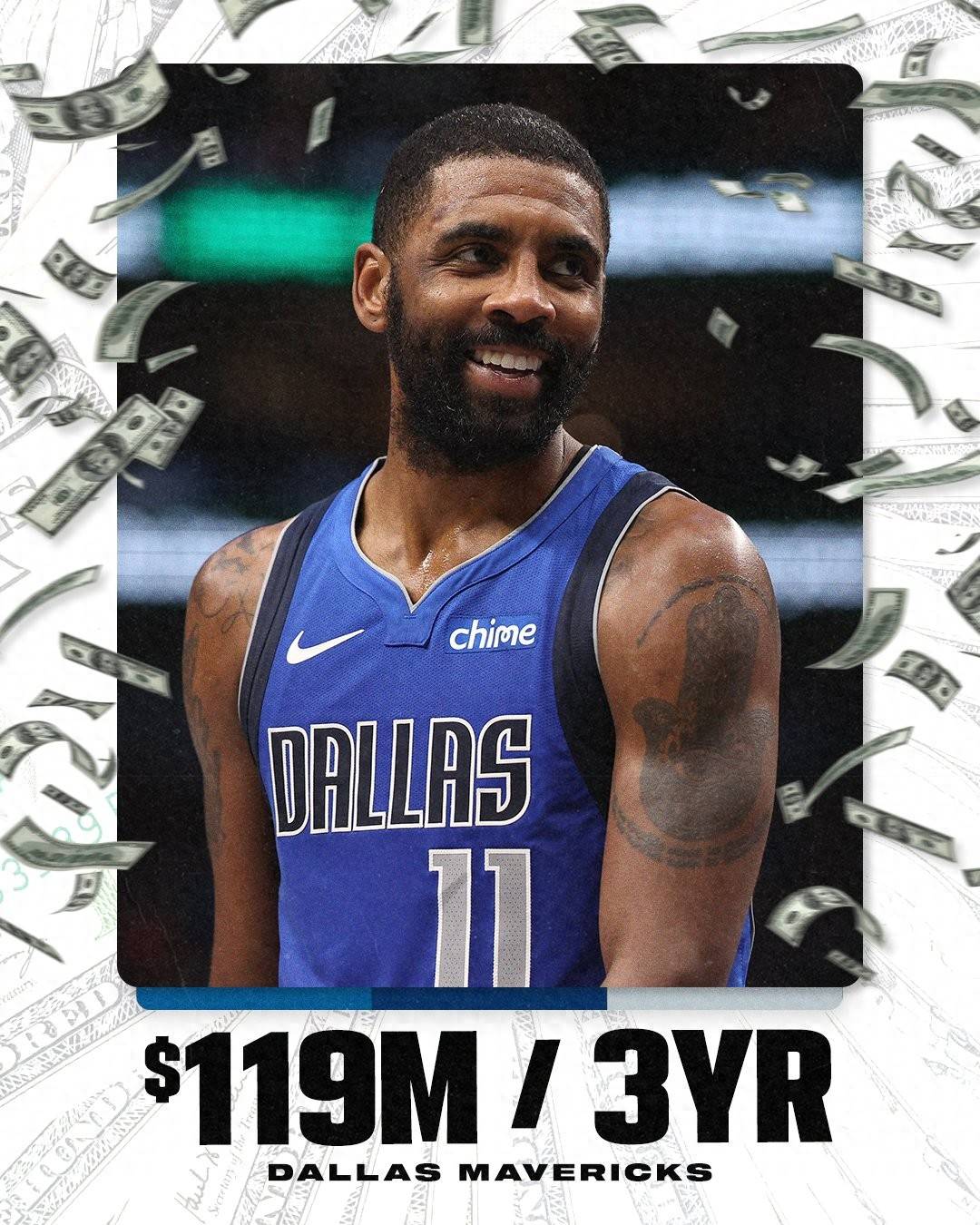 NBA：两笔交易达成，欧文降薪助独行侠补强，湖人问价维金斯
