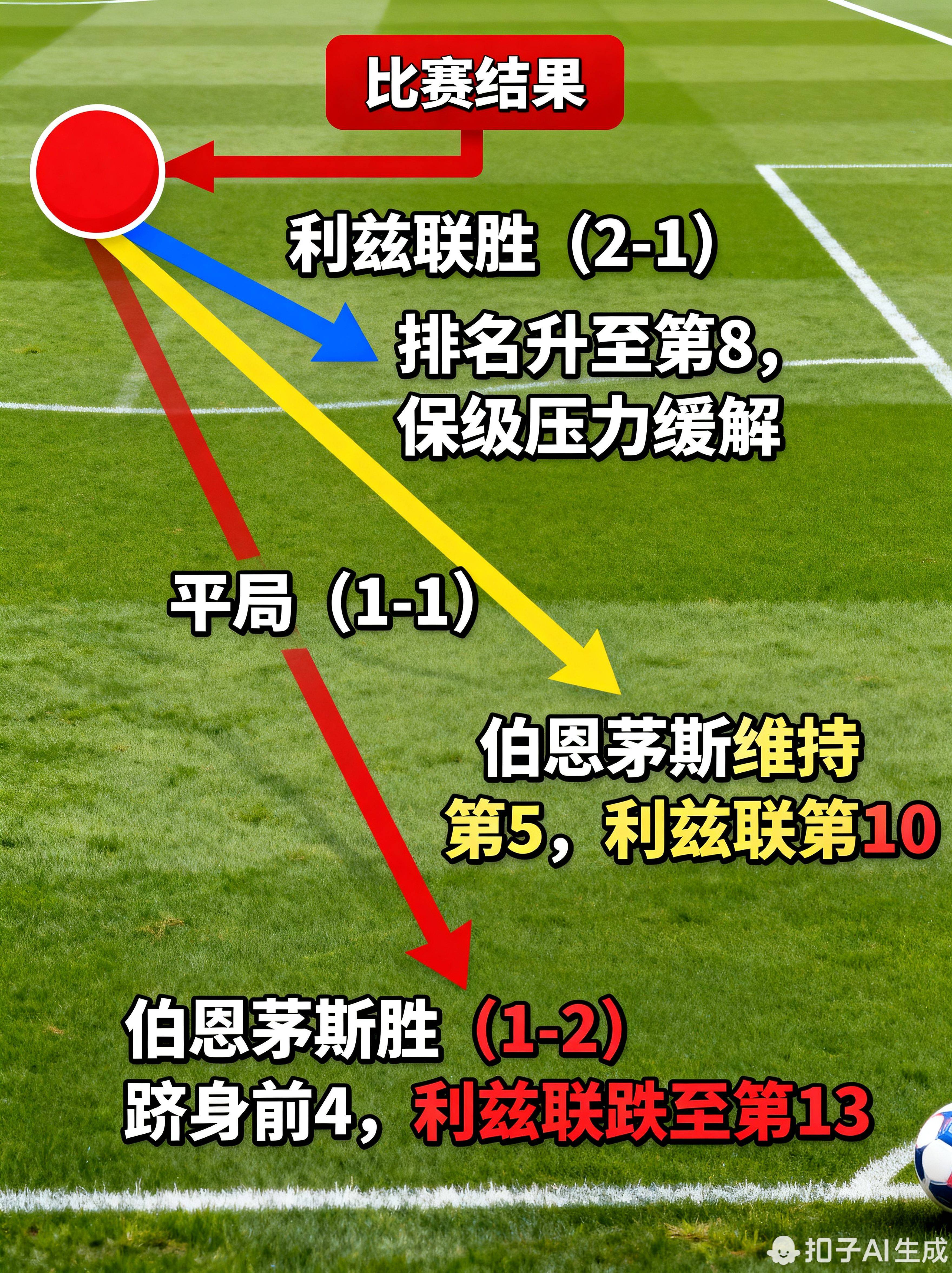 关于利兹联主场失利，保级形势不容乐观的信息